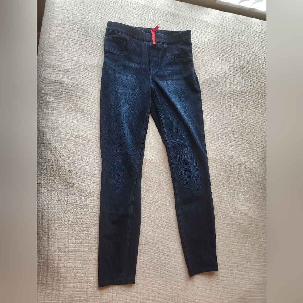 SPANX Blue Skinny Jeans with Tapered Fit